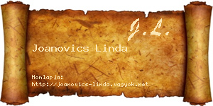 Joanovics Linda névjegykártya